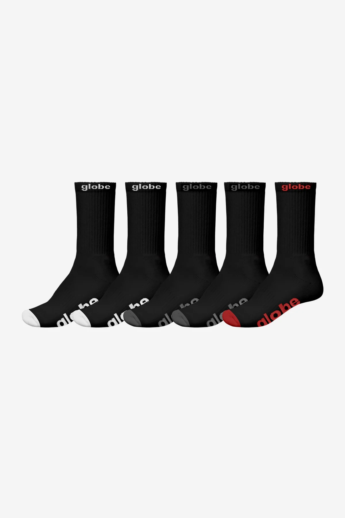OG Hi Crew Sock 5 Pack - Black/Assorted