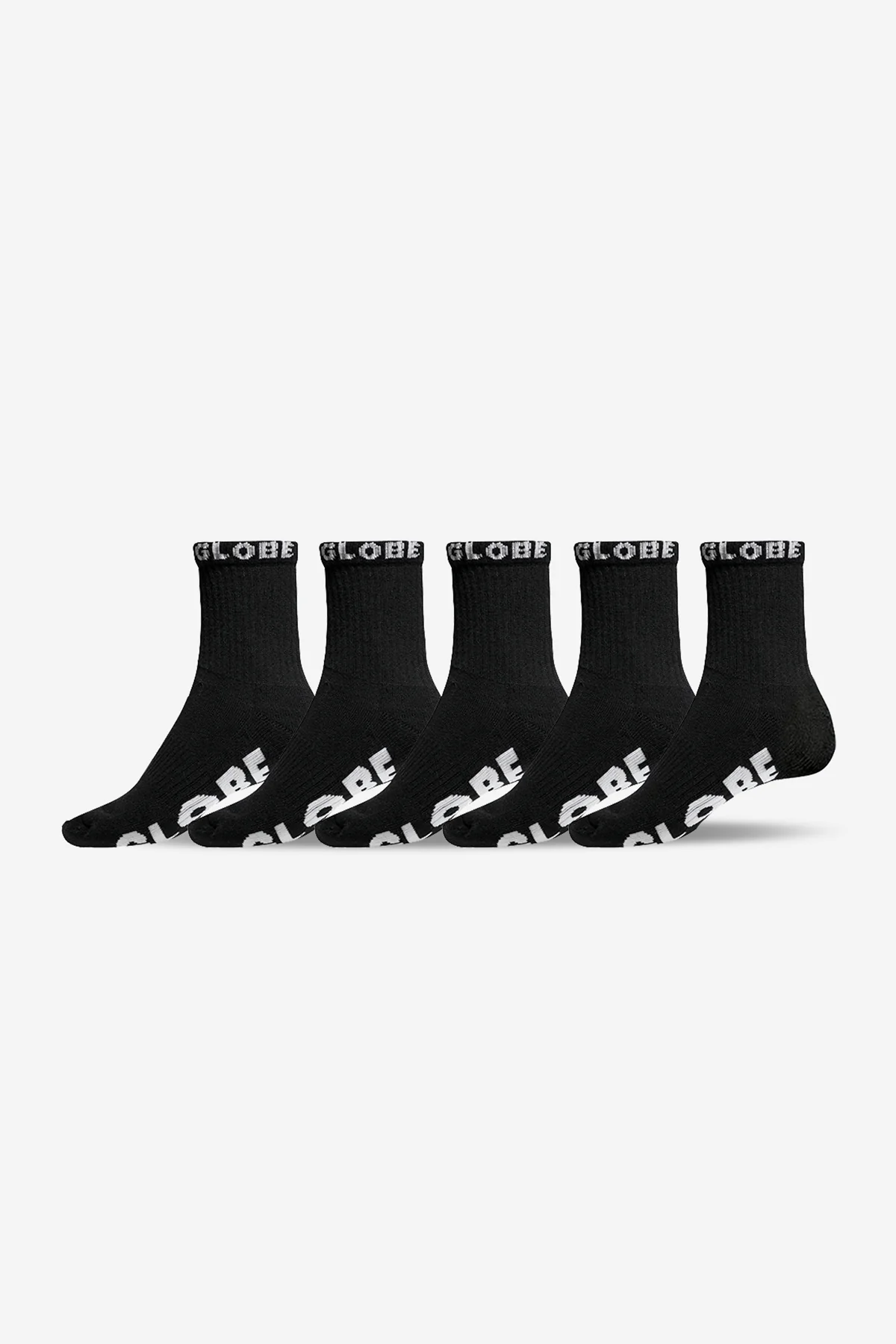 Blackout Quarter Sock 5 Pack - Black/Black